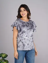 Bachuu Mulitcolor Tie Dye Top with Frill Sleeves-thumb1