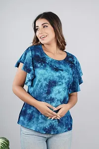 Bachuu Mulitcolor Tie Dye Top with Frill Sleeves-thumb1