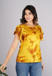 Bachuu Mulitcolor Tie Dye Top with Frill Sleeves-thumb1