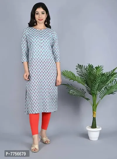 Bachuu Women's Pure Cotton Printed Straight Kurti-thumb4