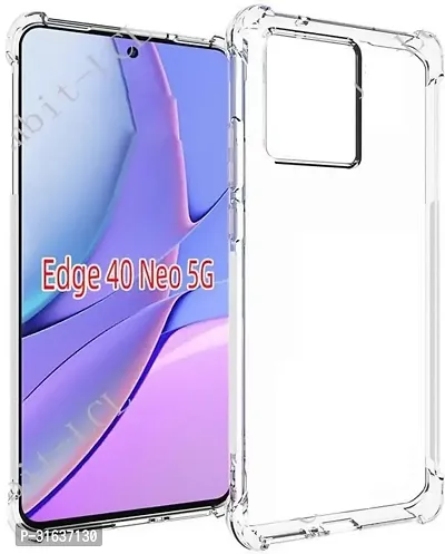 Caseline Back Cover for Motorola Moto Edge 40 Neo 5G Motorola Edge 40 Neo 5G Moto Edge 40 Neo 5GBMTP Transparent Grip Case Pack of 1