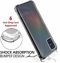 Caseline Back Cover for Samsung Galaxy A71 Transparent Grip Case Silicon Pack of 1-thumb2