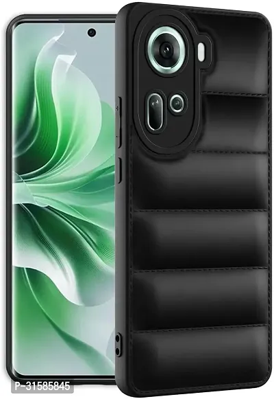 Caseline Back Cover for OPPO Reno11 5G OPPO Reno11 5G Black Grip Case Silicon Pack of 1