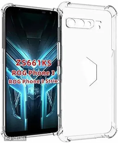 Caseline Back Cover for Asus ROG Phone 3 Transparent Grip Case Silicon Pack of 1-thumb0