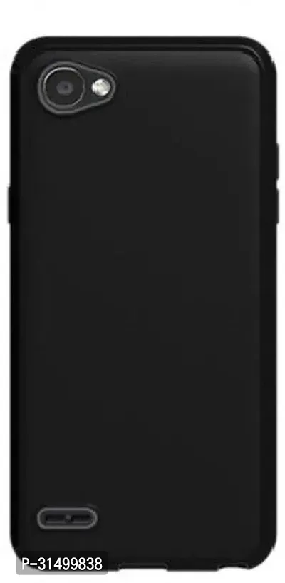 Caseline Back Cover for Lg Q6 Plus 5.5 inches Black Shock Proof Silicon Pack of 1-thumb0