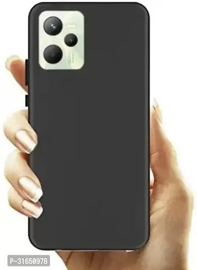 Caseline Back Cover for Realme C35 Black Grip Case Silicon Pack of 1-thumb0