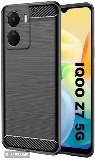 Caseline Back Cover For Iqoo Z7 5G Iqoo Z7 Black Grip Case Pack Of 1