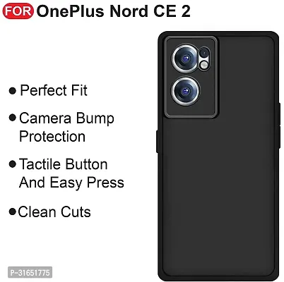 Caseline Back Cover for Oneplus Nord CE 2 1+NORD CE 2 Oneplus Nord CE 2 5G Black Grip Case Silicon Pack of 1-thumb3