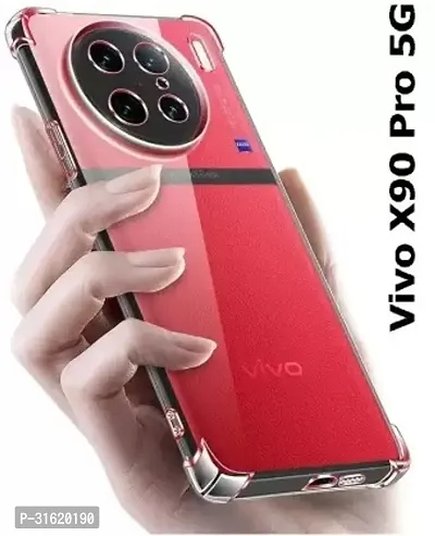 Caseline Back Cover for Vivo X90 Pro 5G Transparent Grip Case Pack of 1-thumb0