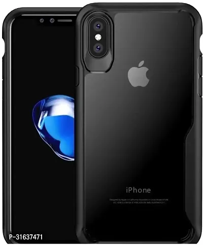 Caseline Back Cover for Apple iPhone X Black Grip Case Pack of 1-thumb0