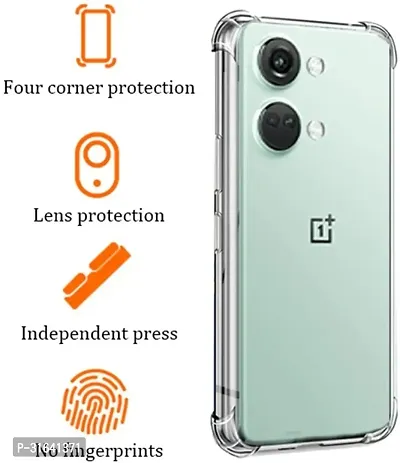 Caseline Back Cover for OnePlus Nord 3 5G 1+ Nord 3 5G OnePlus Nord 3 BMTP Transparent Grip Case Pack of 1-thumb2