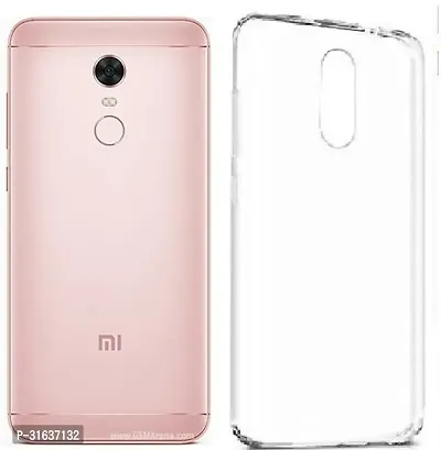 Caseline Back Cover for Mi Redmi Note 5 Transparent Silicon Pack of 1-thumb0