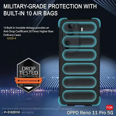 Caseline Back Cover for OPPO Reno11 Pro 5G OPPO Reno11 Pro Black Grip Case Silicon Pack of 1-thumb2