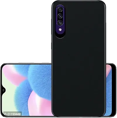 Caseline Back Cover for Samsung Galaxy A30s Black Grip Case Silicon Pack of 1-thumb0