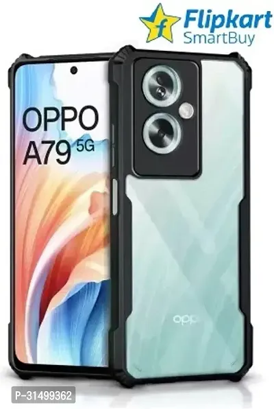 Flipkart SmartBuy Back Cover for Oppo A79 5G Black Transparent Pack of 1-thumb0