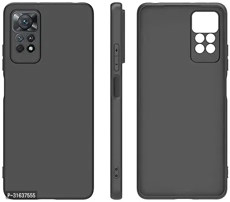 Caseline Back Cover for Redmi Note 11 PRO Plus 5G Redmi Note 11 PRO 5G Black Grip Case Silicon Pack of 1