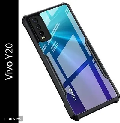 Caseline Back Cover for Vivo Y20 Black Grip Case Pack of 1-thumb0