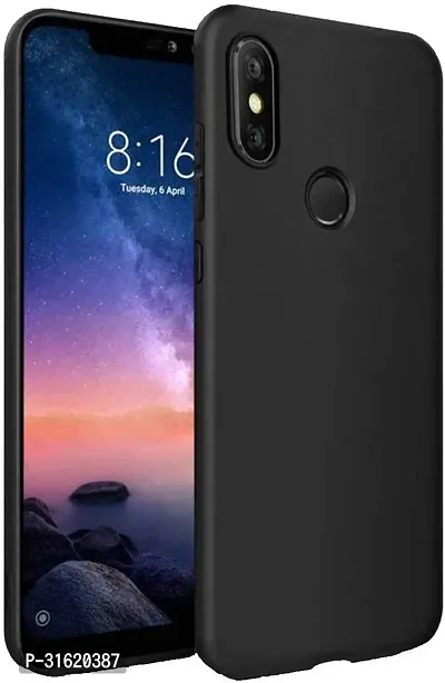 Caseline Back Cover for Mi Redmi Note 6 Pro Black Grip Case Silicon Pack of 1-thumb0