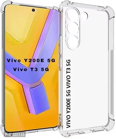 Caseline Back Cover for vivo T3 5G vivo Y200e 5G Transparent Grip Case Pack of 1