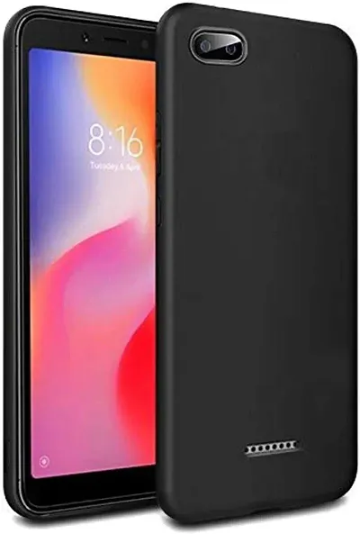 CELZO Silicon Back Cover Case for Redmi 6A - {Black}