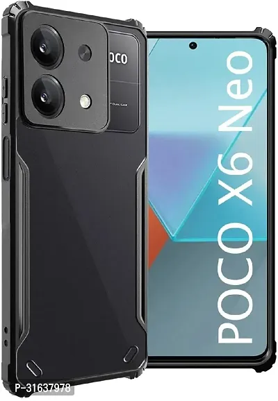 Caseline Back Cover for POCO X6 Neo 5G Black Grip Case Pack of 1-thumb0