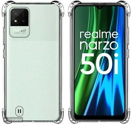 Caseline Back Cover for Realme Narzo 50i Transparent Grip Case Pack of 1