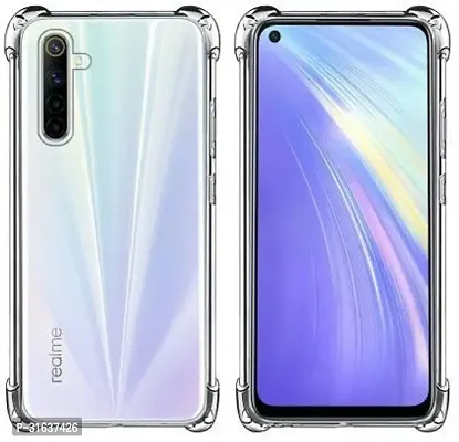 Caseline Back Cover for Realme 6 Transparent Grip Case Pack of 1-thumb0