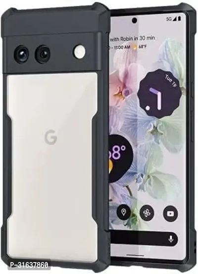 Caseline Back Cover for Google Pixel 6a Google Pixel 6a 5G Black Shock Proof Pack of 1-thumb0