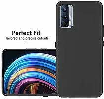 Caseline Back Cover for REALME X7 Black Grip Case Silicon Pack of 1-thumb3