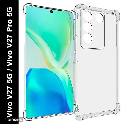 Caseline Back Cover for Vivo V27vivo V27 5G VIVO V27 PRO 5G VIVO V27 PRO BMTP Transparent Grip Case Pack of 1-thumb0