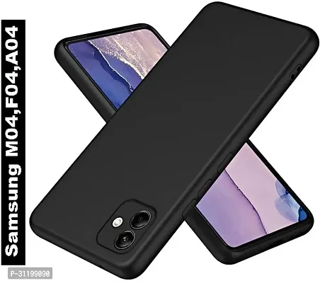 Caseline Back Cover for Samsung Galaxy M04 Samsung Galaxy F04 Samsung Galaxy A04e Black Grip Case Silicon Pack of 1