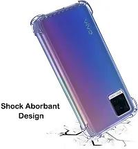 Caseline Back Cover for Vivo V20 Transparent Grip Case Pack of 1-thumb2