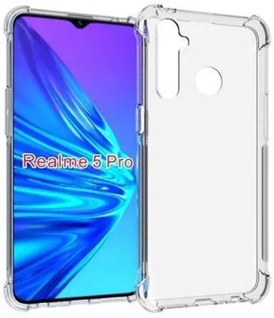 CELZO 4 Side Full Protection Back Cover Case for Oppo Realme 5 Pro - (Transparent)