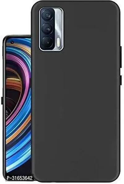 Caseline Back Cover for Realme X7 Black Grip Case Silicon Pack of 1-thumb0