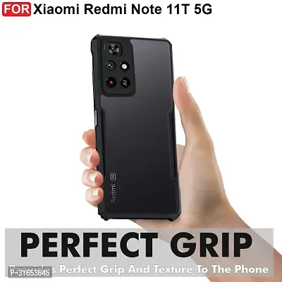 Caseline Back Cover for Mi Redmi Note 11T 5G Redmi Note 11T 5GPOCO M4 Pro 5GPOCO M4 Pro Black Grip Case Pack of 1-thumb2