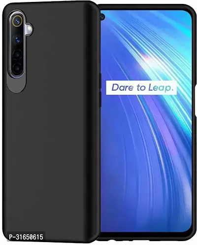 Caseline Back Cover for Realme 6i  Realme 6 Black Grip Case Silicon Pack of 1