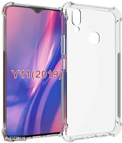 Caseline Back Cover for Vivo Y11  2019  Transparent Grip Case Pack of 1