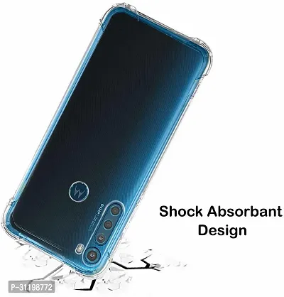 Caseline Back Cover for motorola one fusion plus Transparent Grip Case Pack of 1-thumb2