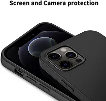 Caseline Back Cover for APPLE iPhone 12 APPLE iPhone 12 iPhone 12 iPhone 12 Black Grip Case Silicon Pack of 1-thumb3