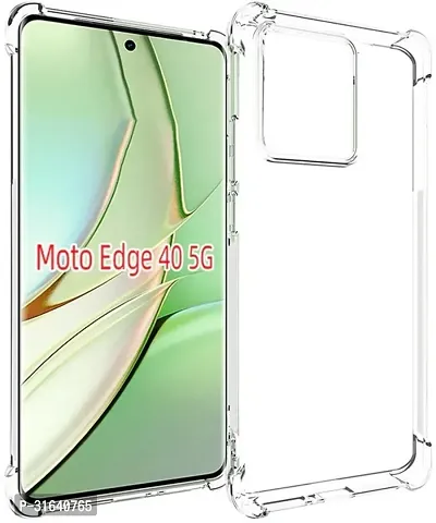 Caseline Back Cover for MOTOROLA MOTO Edge 40 Motorola Moto Edge 40 BMTP Transparent Grip Case Pack of 1-thumb0