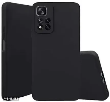 Caseline Back Cover for Redmi Note 11 PRO Plus 5G Redmi Note 11 PRO 5G Black Grip Case Silicon Pack of 1-thumb0