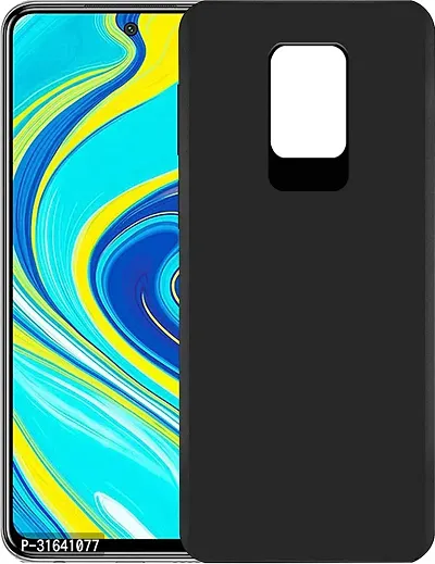 Caseline Back Cover for Redmi Note 9 Pro  Redmi Note 9 Pro Max Black Grip Case Silicon Pack of 1-thumb0