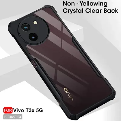 Caseline Back Cover for vivo T3x 5G vivo T3x IP Transparent Grip Case Pack of 1-thumb2