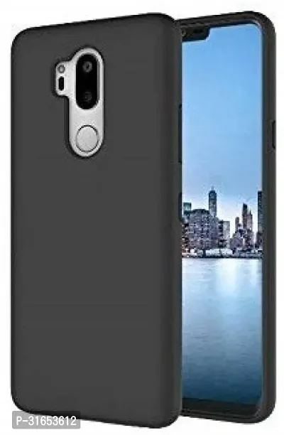 Caseline Back Cover for LG G7 Plus ThinQ Black Grip Case Silicon Pack of 1-thumb0