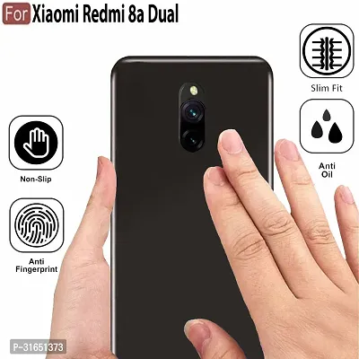 Caseline Back Cover for Redmi 8A Dual Black Grip Case Silicon Pack of 1-thumb2