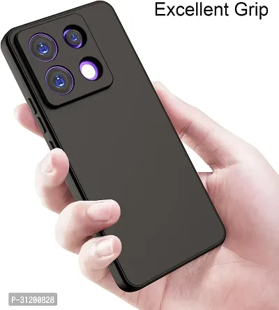 Caseline Back Cover for Redmi Note 13 Pro 5G POCO X6 5G CND Black Grip Case Silicon Pack of 1-thumb3