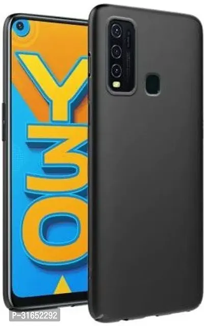 Caseline Back Cover for VIVO Y30 Black Grip Case Pack of 1