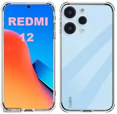 Caseline Back Cover for REDMI 12 REDMI 12 4G REDMI 12 5G BMTP Transparent Grip Case Pack of 1-thumb0