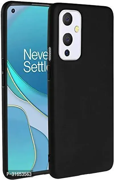 Caseline Back Cover for OnePlus 9 Black Grip Case Silicon Pack of 1-thumb0