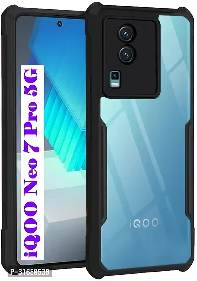 Caseline Back Cover for IQOO NEO 7 Pro 5G iQOO Neo 7 5G IQOO NEO 7 Pro 5G iQOO Neo 7 Pro 5G IP Black Grip Case Pack of 1-thumb0